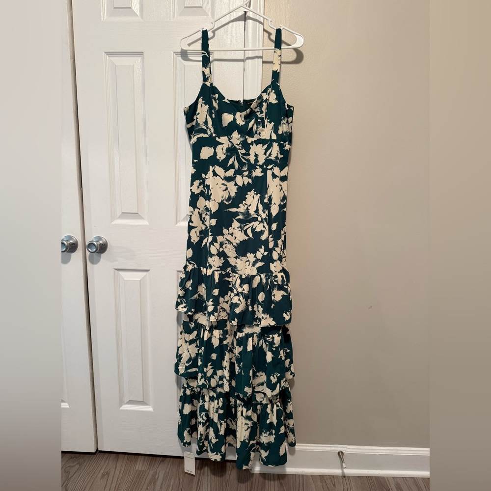 Abercrombie & Fitch Green Floral Maxi Dress